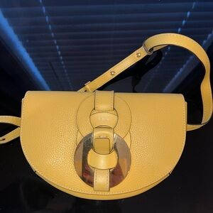 Chloe Yellow Leather Crossbody belt Bag